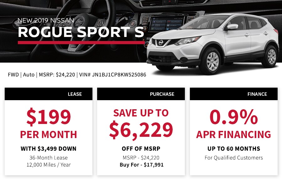 New 2019 Rogue Sport Special Offer