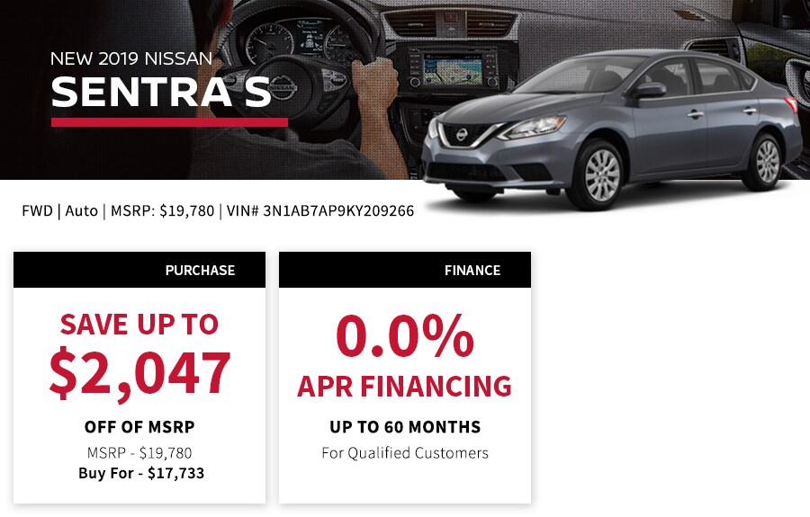 New 2019 Sentra Special Offer