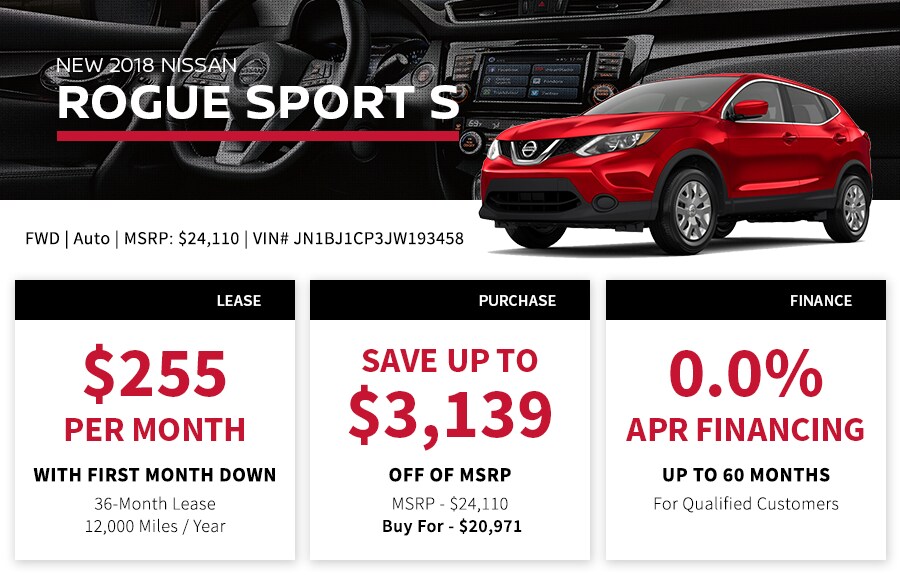New 2018 Rogue Sport Special Offer