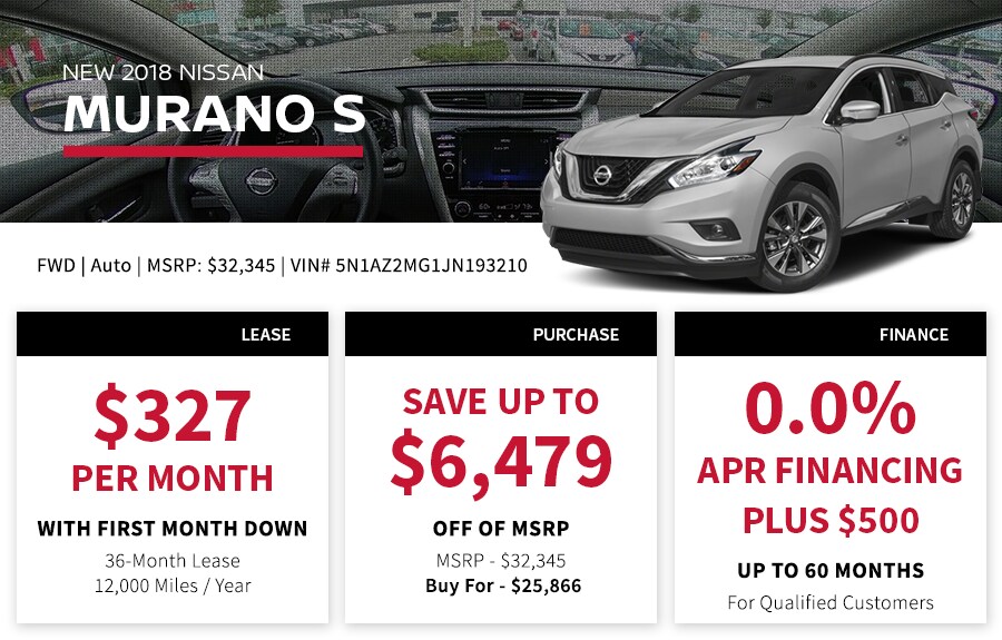New 2018 Murano Special Offer