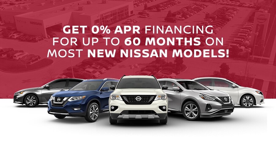 0% APR for 60 months on most new Nissan models