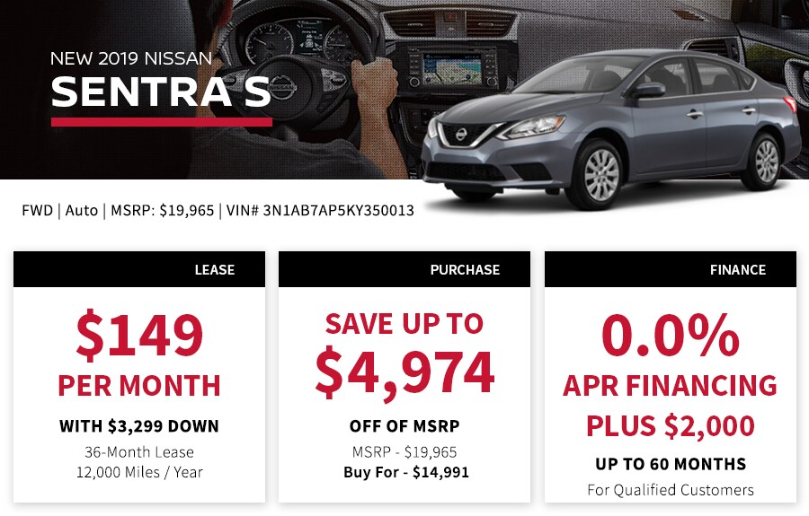 New 2019 Sentra Special Offer