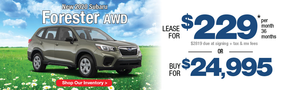 Forester AWD New 2020 Subaru Lease Offer Buy For