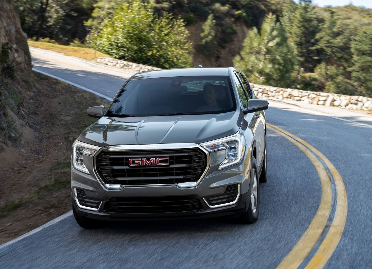 GMC Terrain driving on mountain road from Used Dealer Near Santee CA