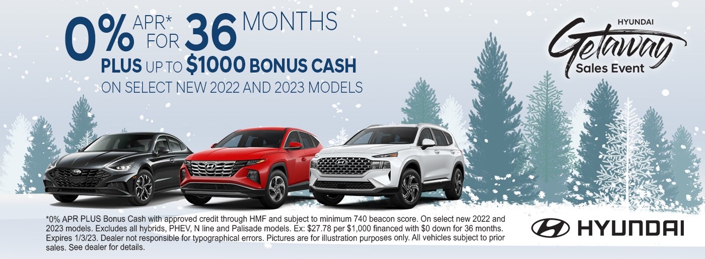 0% APR for 36 Months PLUS Bonus Cash on Select Models