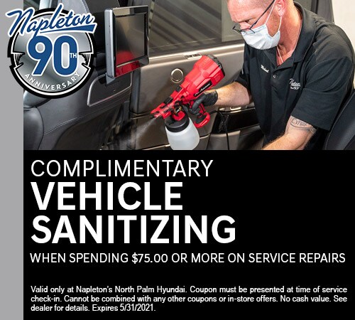 Complimentary Vehicle Sanitizing