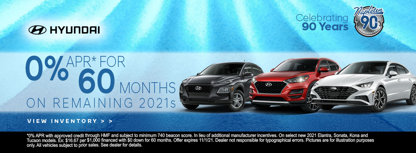 0% APR for 60 Months On Remaining 2021s