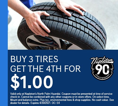 Buy 3 Tires get the 4th for 1 dollar