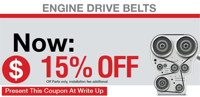 Engine Drive Belts Coupon, San Antonio, TX Automotive Service Special Engine Drive Belts Coupon, San Antonio, TX Automotive Service Special Special