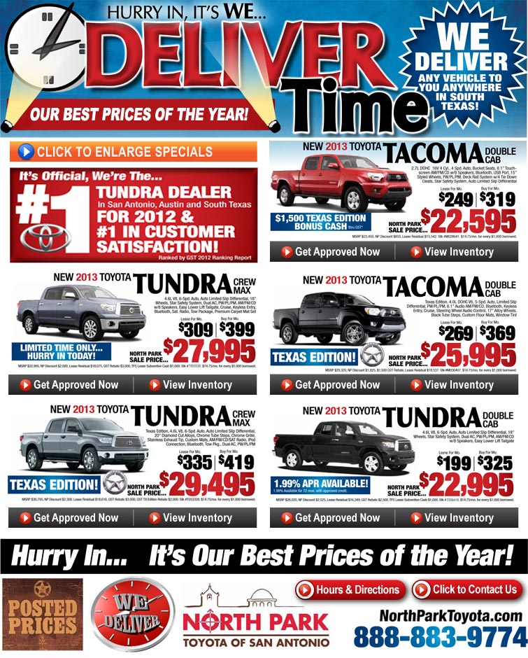 Toyota Truck Specials at North Park Toyota