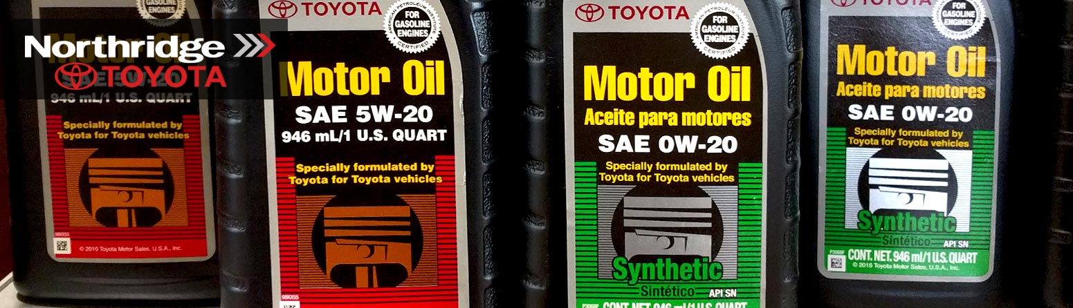Toyota Conventional Motor Oil vs Toyota Synthetic Motor Oil Toyota Conventional Motor Oil vs Toyota Synthetic Motor Oil | Northridge Toyota, serving North Hills, Granada Hills, Lake Balboa & Mission Hills, Pacoima, Arleta