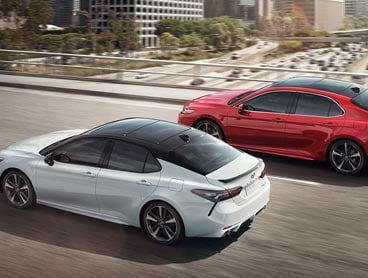 XSE V6 interior shown in Cockpit Red leather trim New 2018 Toyota Camry Coming soon to Northridge Toyota | Serving Winnetka, Reseda, Lake Balboa