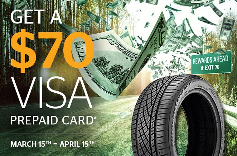 Northridge Toyota Continental Promotion $70 Visa Pre-paid card Main in rebate Northridge Toyota Continental Tires Specials | Northridge, CA New, Northridge Toyota sells and services Toyota vehicles in the greater Northridge area