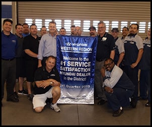 #1 Service Satisfaction Hyundai Dealer 2015 - The first of many awards we've won!