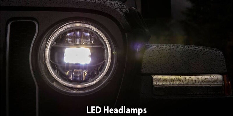 New 2018 Jeep Wrangler JL LED Headlamps available at Beaverton's Northwest Jeep Chrysler Dodge Ram
