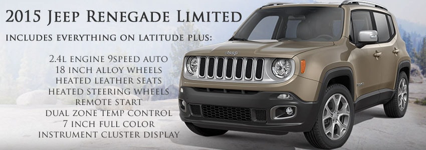 2017 Jeep Renegade Limiteds available at Beaverton's Northwest Jeep Chrysler Dodge Ram