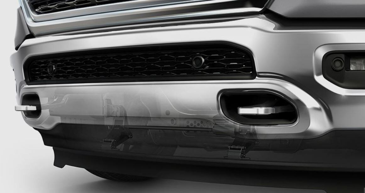 Class-Exclusive Active Air Dam featured on the All-New 2019 Ram 1500 at Beaverton's Northwest Jeep Chrysler Dodge Ram