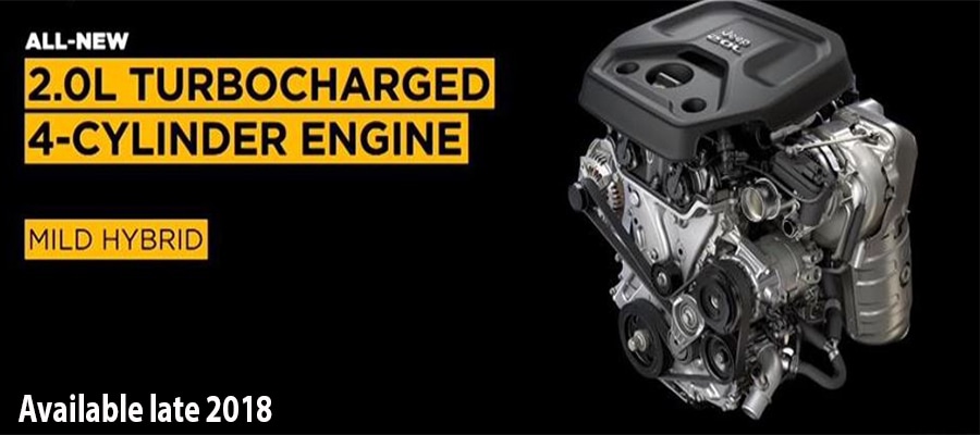 Powertrain options on the 2018 Jeep Wrangler JL available at Beaverton's Northwest Jeep Chrysler Dodge Ram