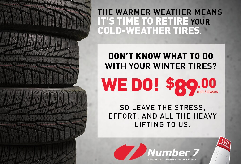 Tire Storage - Number 7 Honda Tire Storage - Number 7 Honda
