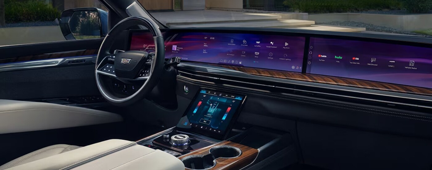 The interior of a 2025 Cadillac Escalade.