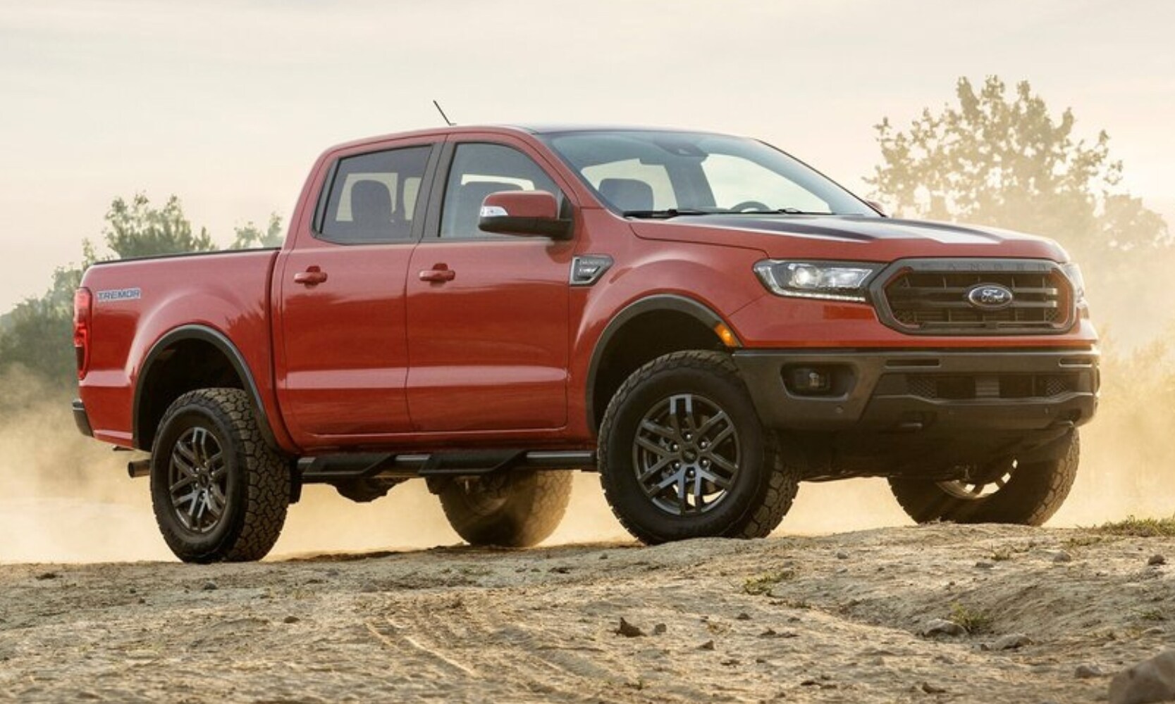 red Used 2021 Ford Ranger Truck