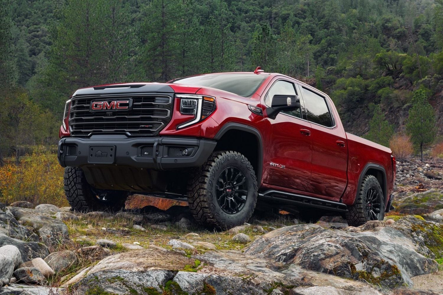 2023 GMC Sierra 1500 AT4X in volcanic red color