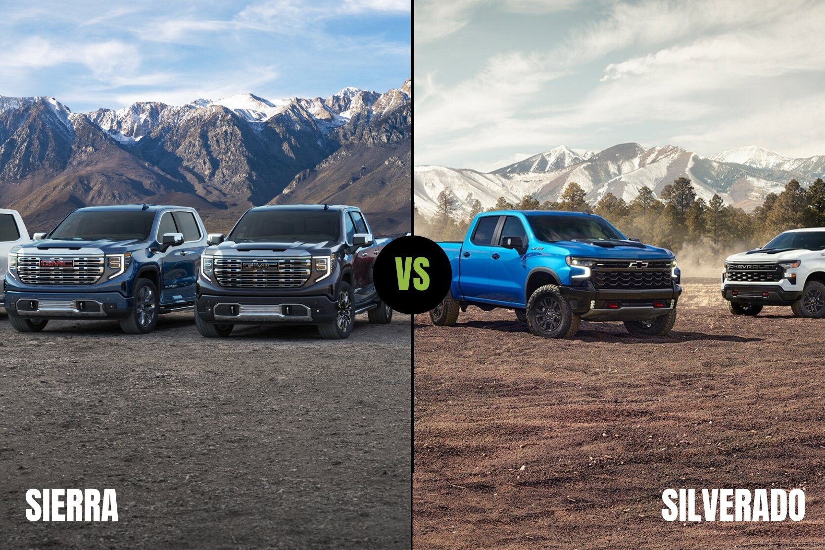 2024 GMC Sierra vs. Chevy Silverado 1500 Trim Level Comparison