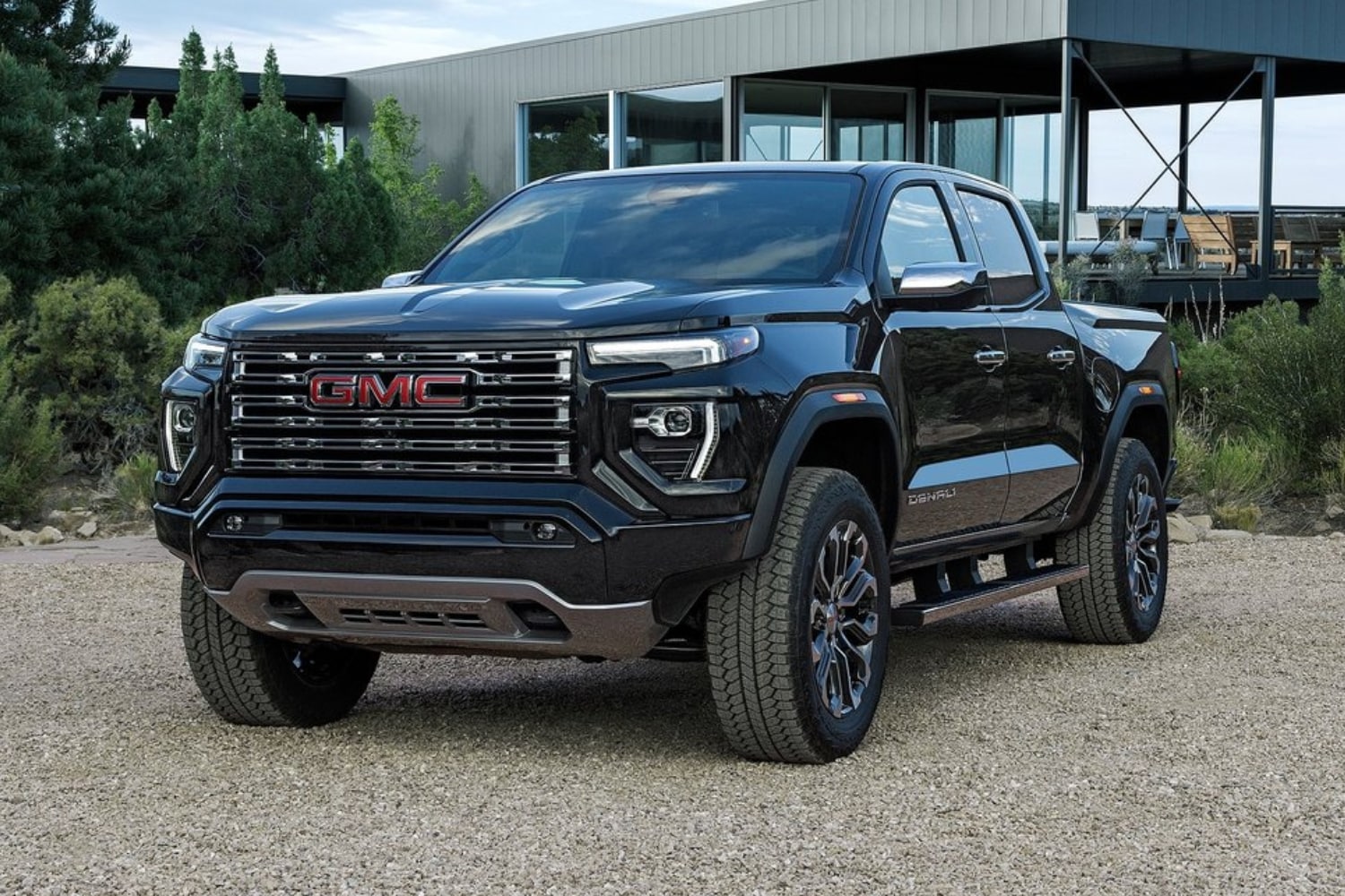 New 2023 GMC Canyon Denali in black exterior color