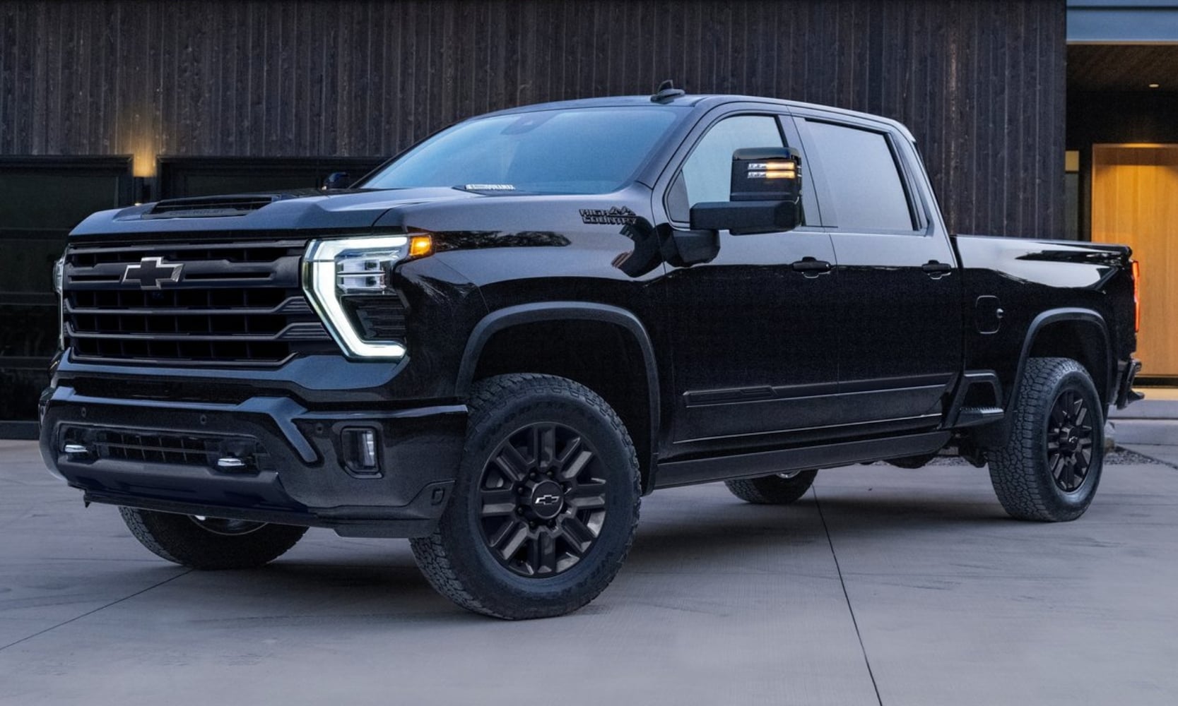 Comparison image of a 2024 Chevy Silverado 2500 HD High Country