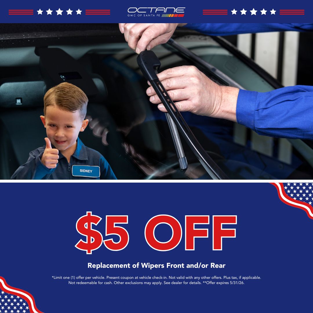 $5 off of replacement of Wipers front and/or rear.