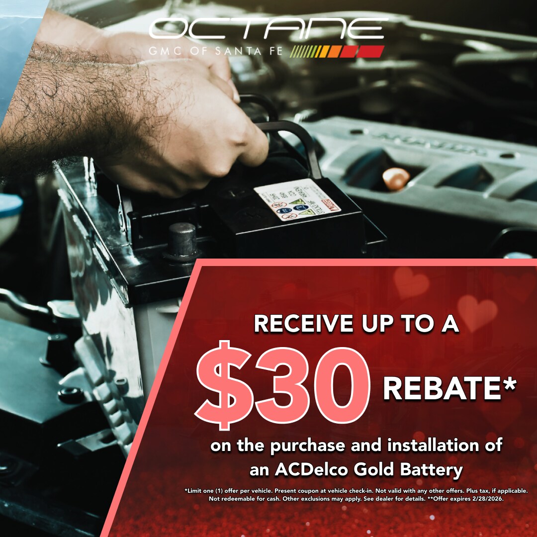 Receive upto $30 rebate on the purchase and installation of an ACDelco Gold Battery.