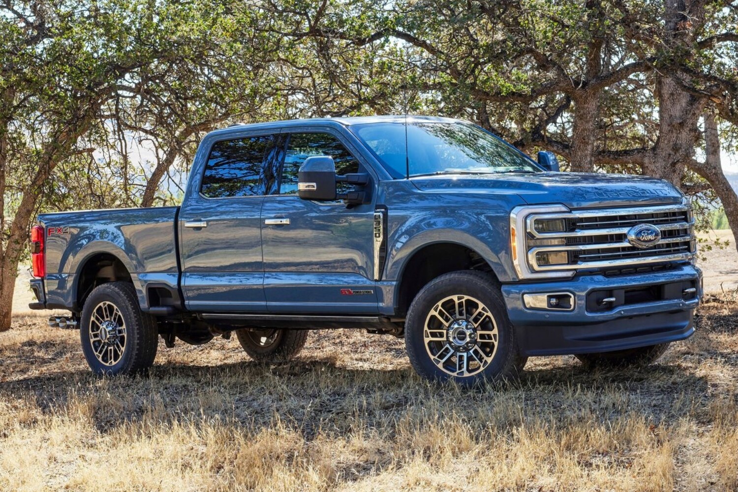 New 2023 Ford F-250 Super Duty Limited Truck Comparison - Octane GMC of Santa Fe.jpg Front passenger side view of the 2023 Ford F-250 Super Duty Limited Truck