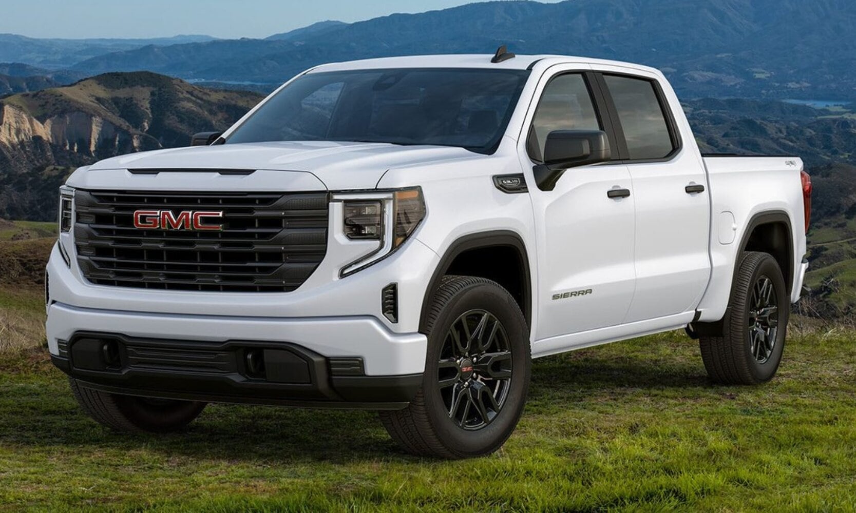 Comparison image of the 2024 GMC Sierra 1500 SLT exterior