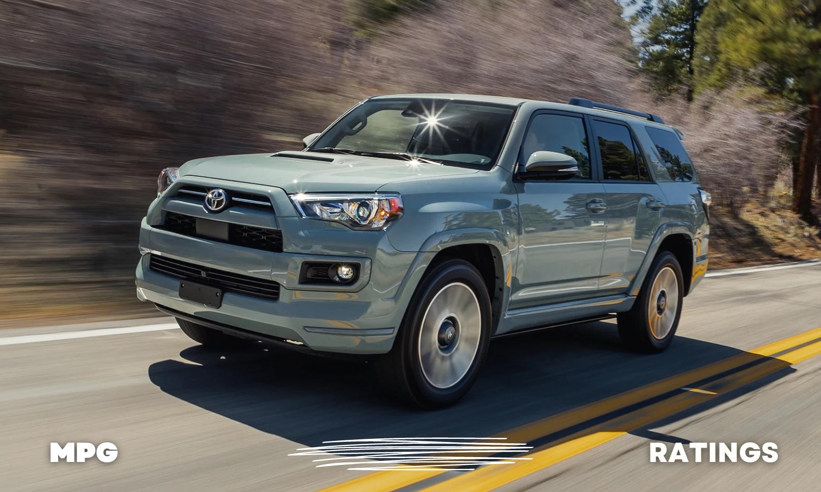 a used Toyota 4Runner driving down the highway