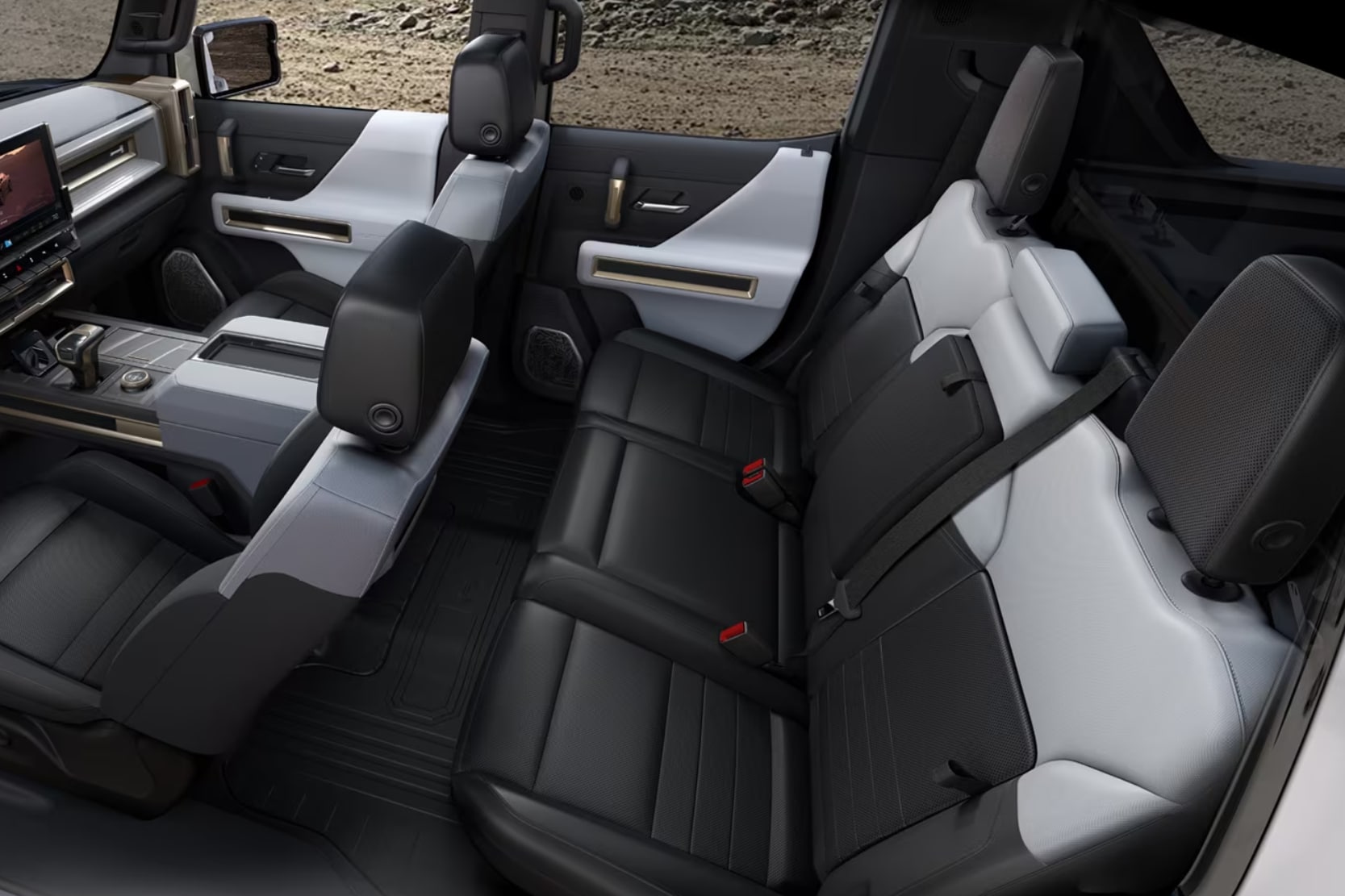 Interior seating inside the 2024 GMC Hummer EV Pickup Truck