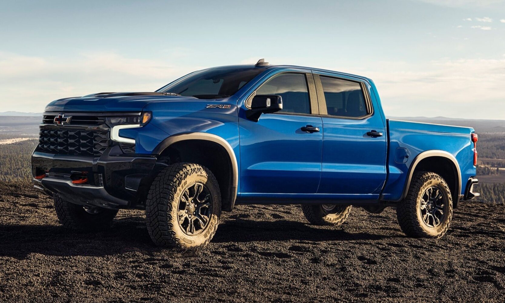 Comparison image of the 2024 Chevy Silverado 1500 ZR2 exterior