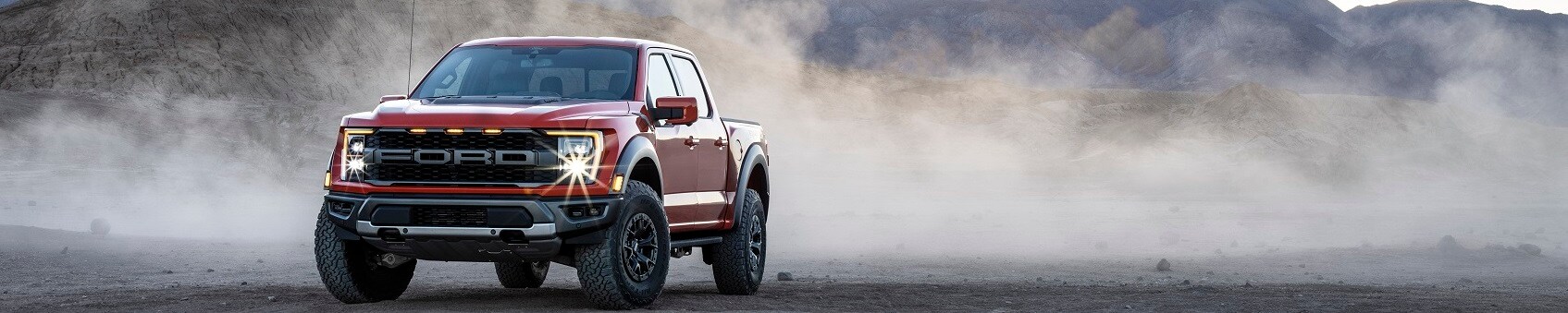 Ford Raptor on desert road