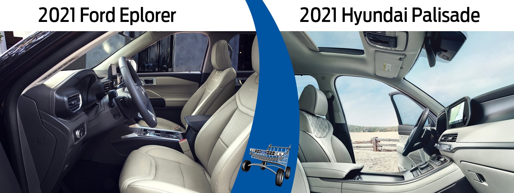 2021 Ford Explorer vs. 2021 Hyundai Palisade Interior