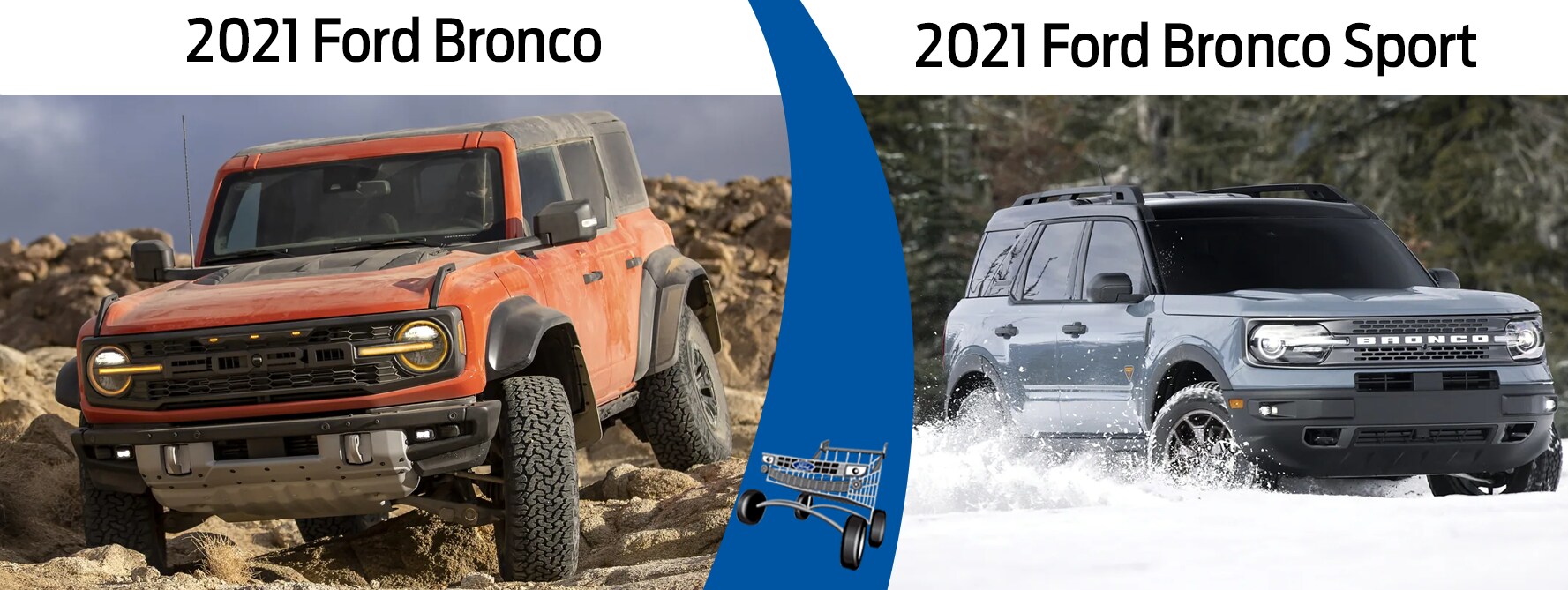 Comparing the 2021 Ford Bronco and the 2021 Ford Bronco Sport