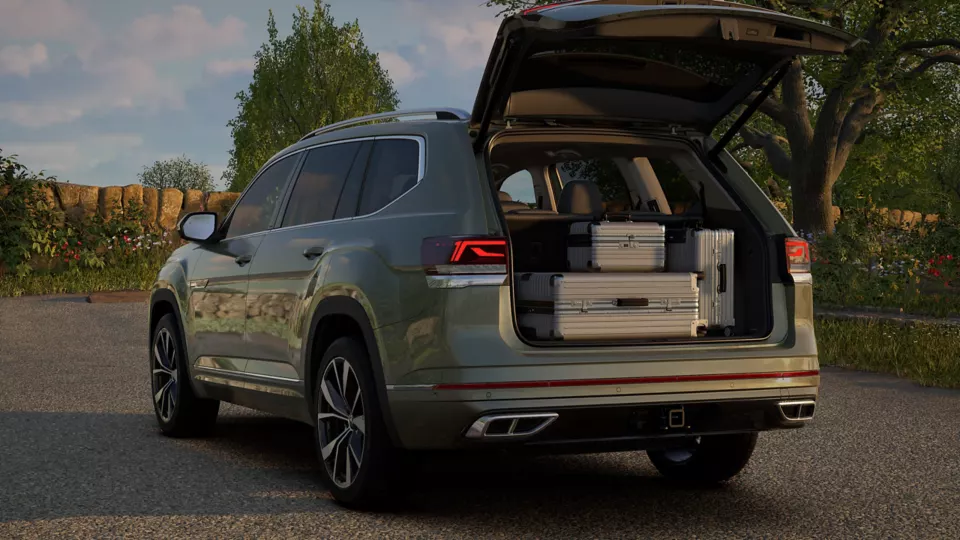 Rear view of a 2026 Atlas in Avocado Green
