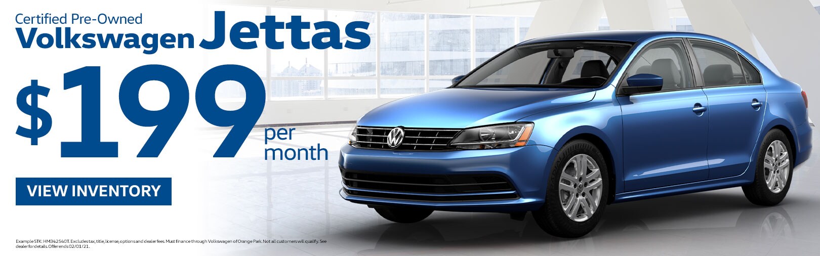 CPO Jetta for $199 per month in Jacksonville, FL