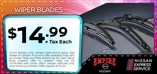 Wiper Blades $14.99 + Tax EACH