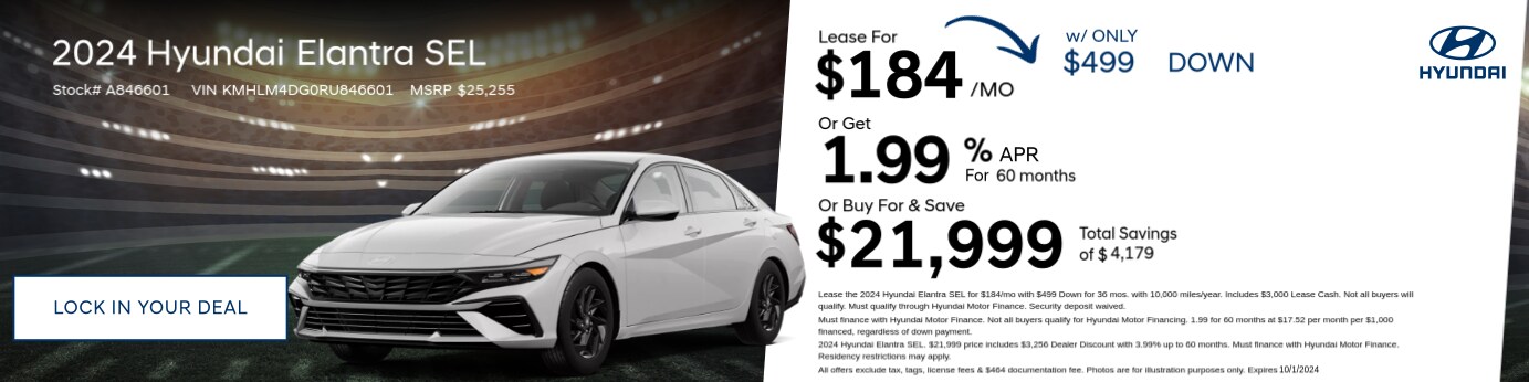 Elantra Lease Offer | Pacifico Hyundai
