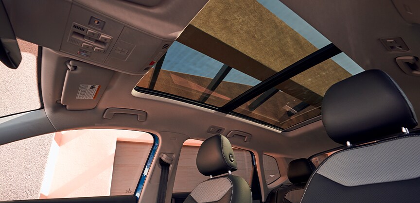 Performance features of the 2022 Taos at West Broad Volkswagen of Richmond | 2022 Taos sunroof interior view