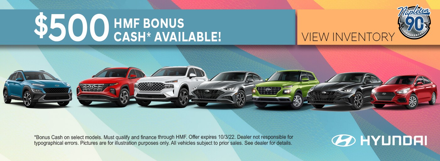 $500 HMF Bonus Cash Available