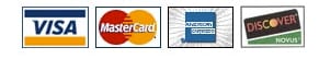 Mastercard, Visa, Discover, AMEX