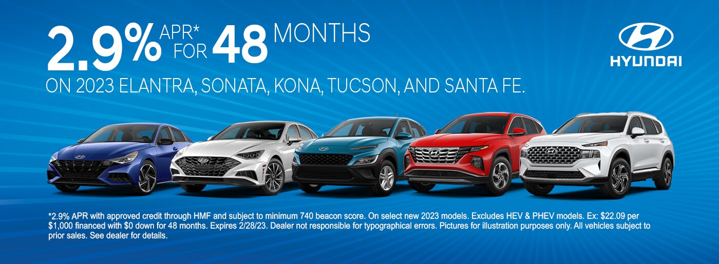 2.9% APR for 48 Months on Select Models