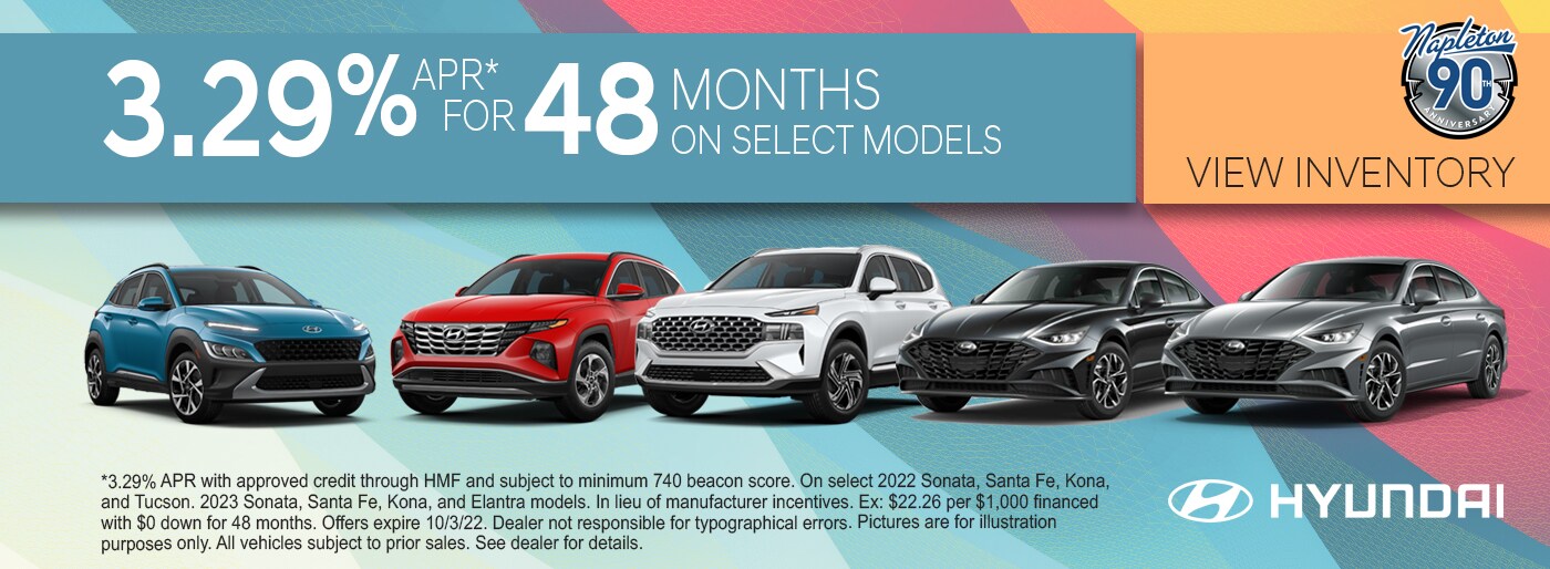 3.29% APR for 48 Months on Select Models
