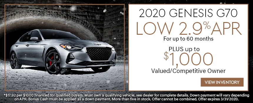 New 2020 Genesis G70 Inventory