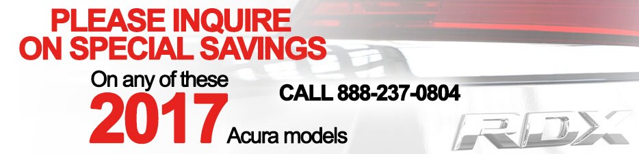 2017 Acura special savings